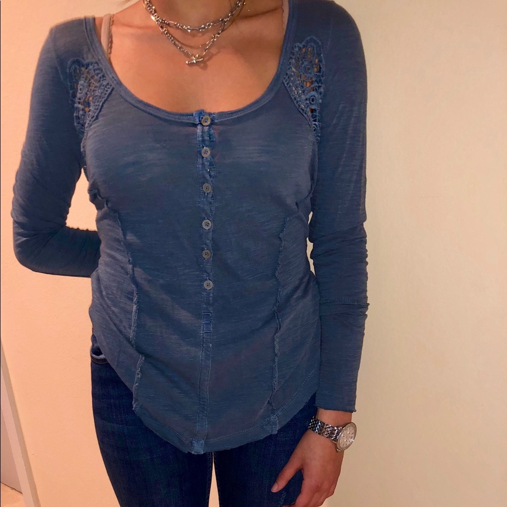 NWT Blue Free People Top !